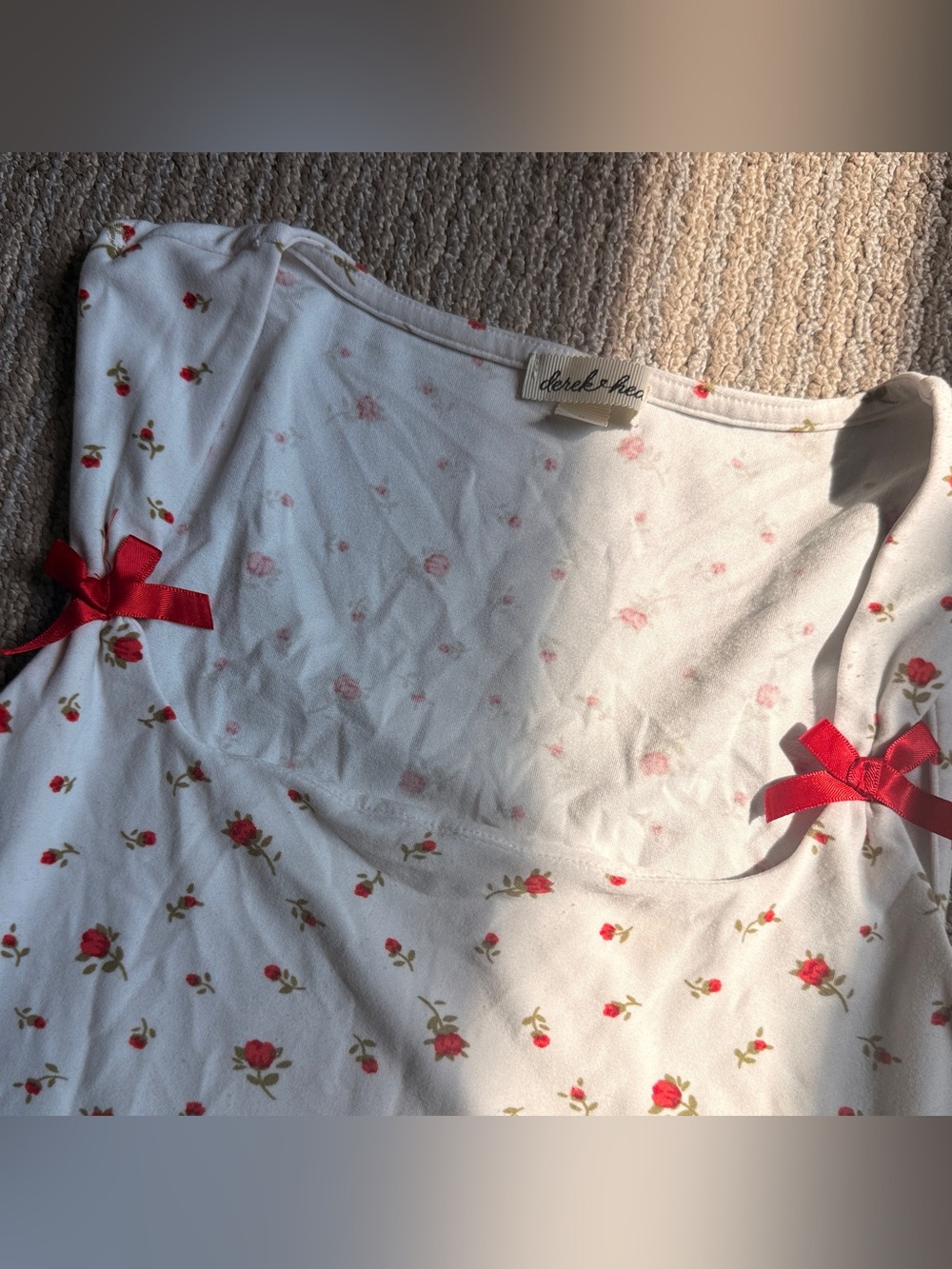 Derek Heart White and Red Crop Top!